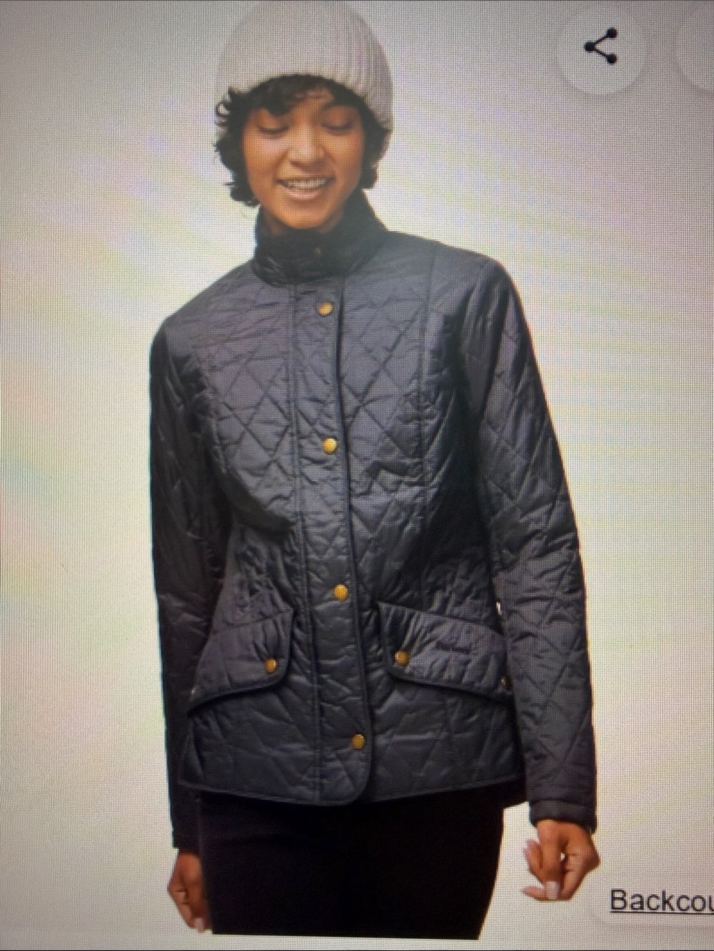 Barbour Calvary Polarquilt Navy Jacket